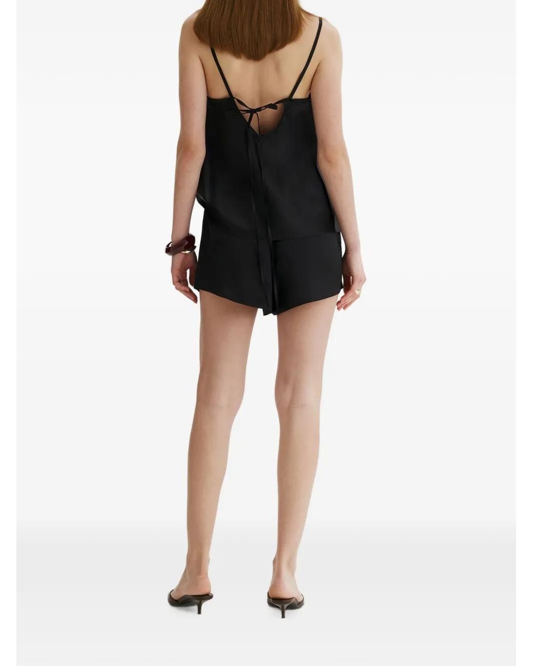 Framboise Black Eilish Silk Shorts