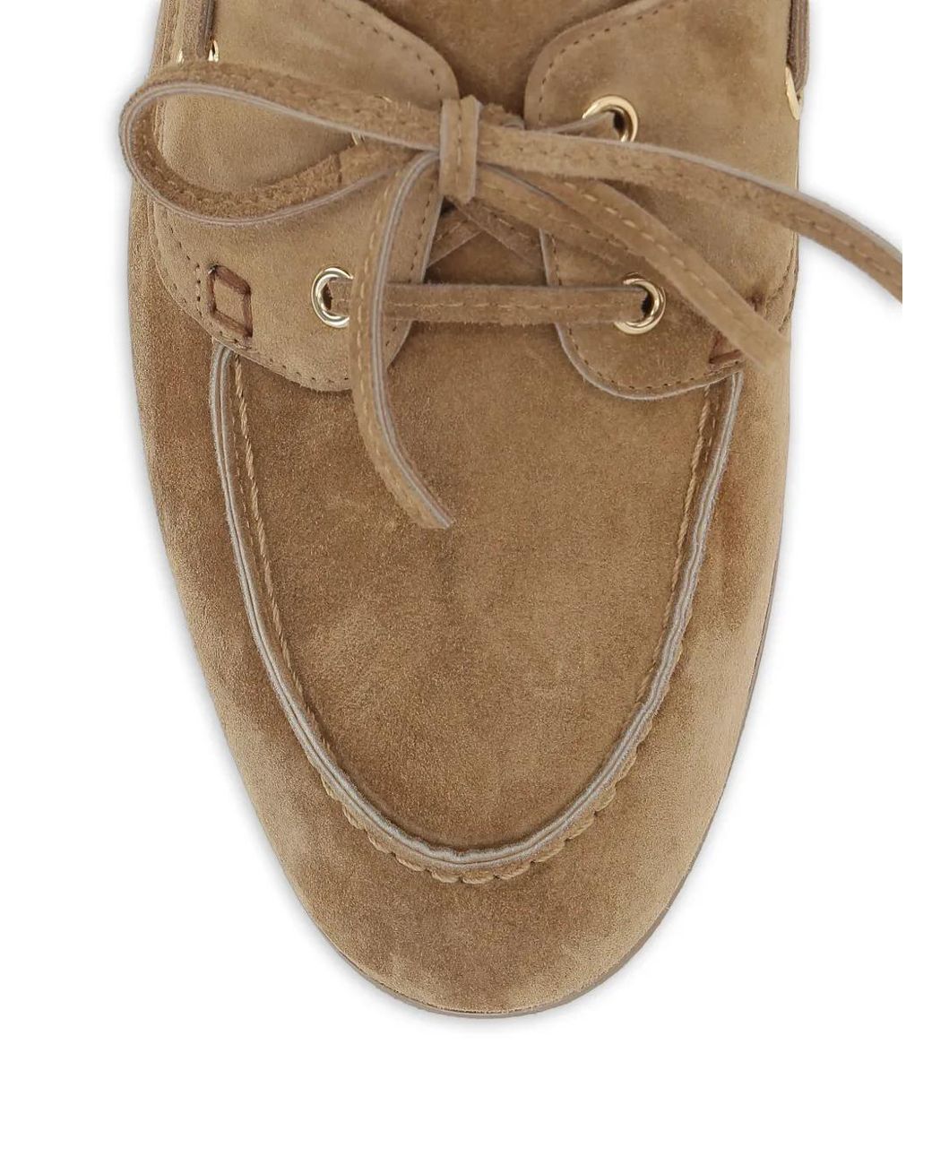Bally Brown Plume Lace-Up Suede Loafers