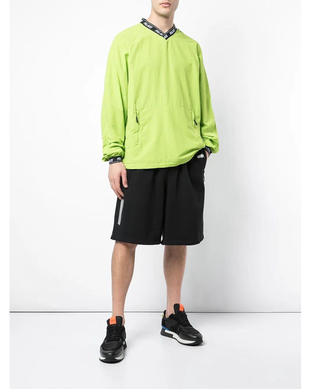 Palace Green Aslan Shell Logo-Trim Overshirt for men