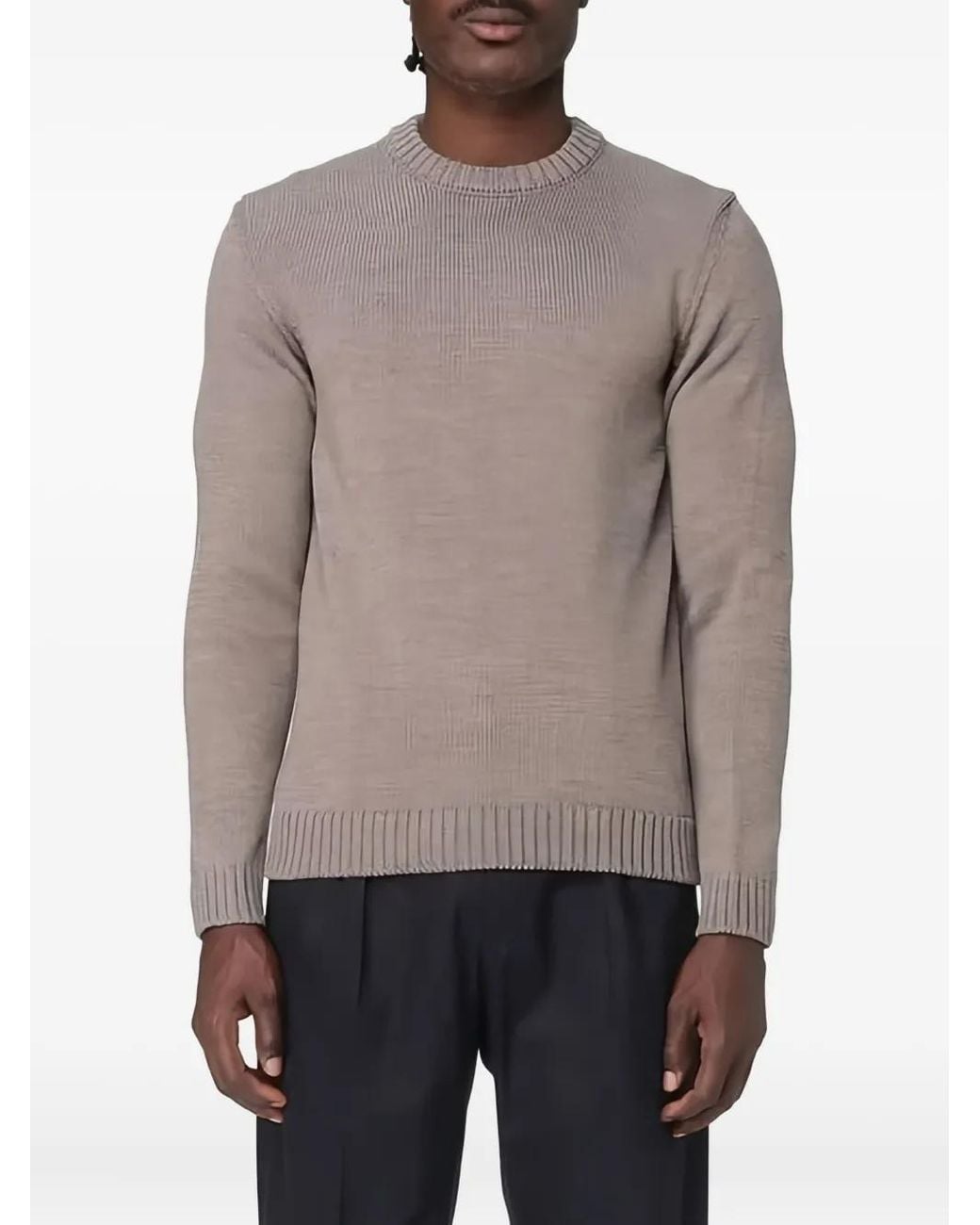 Zanone Gray Wool Jumper for men