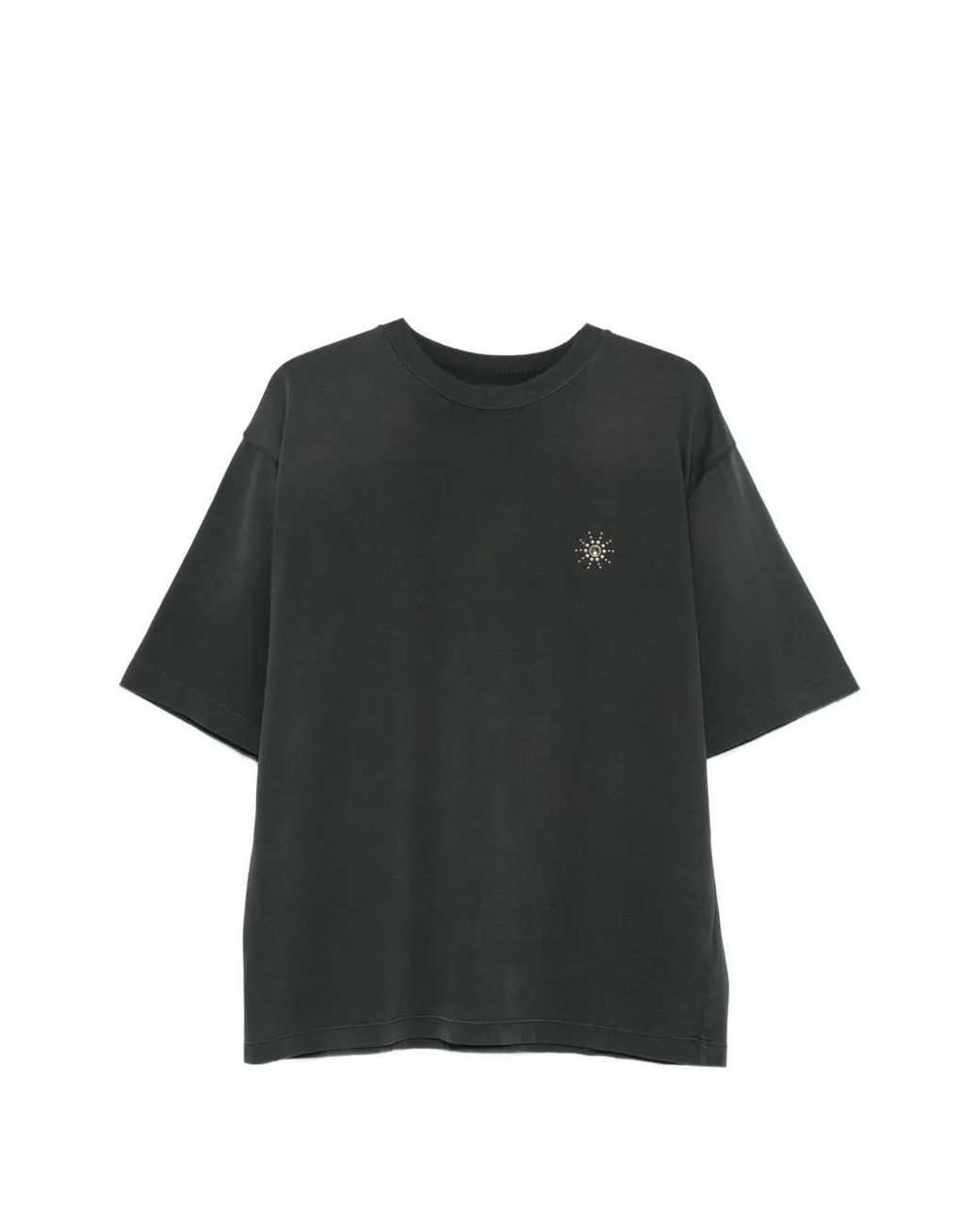 HTC Black Stud-Embellished Logo-Print T-Shirt for men