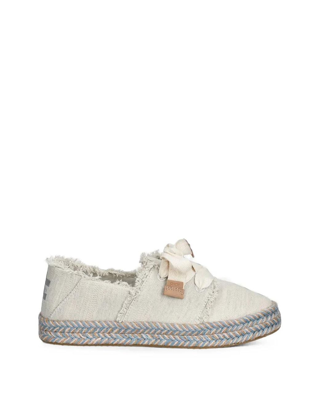 TOMS White Carolina Lace-Up Espadrilles