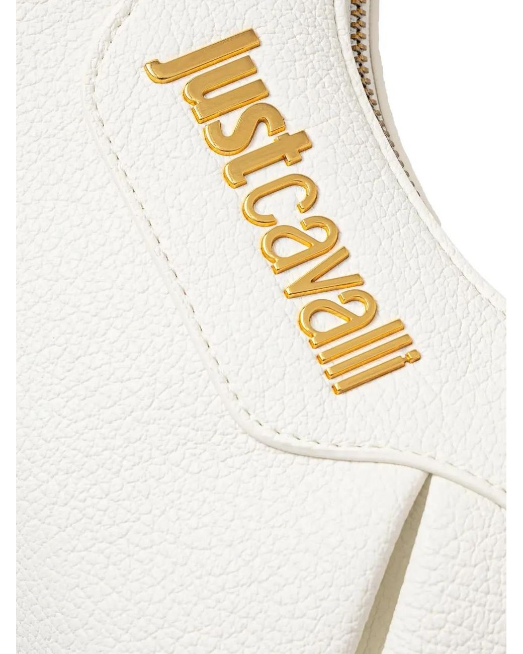 Just Cavalli Natural Logo-Lettering Shoulder Bag