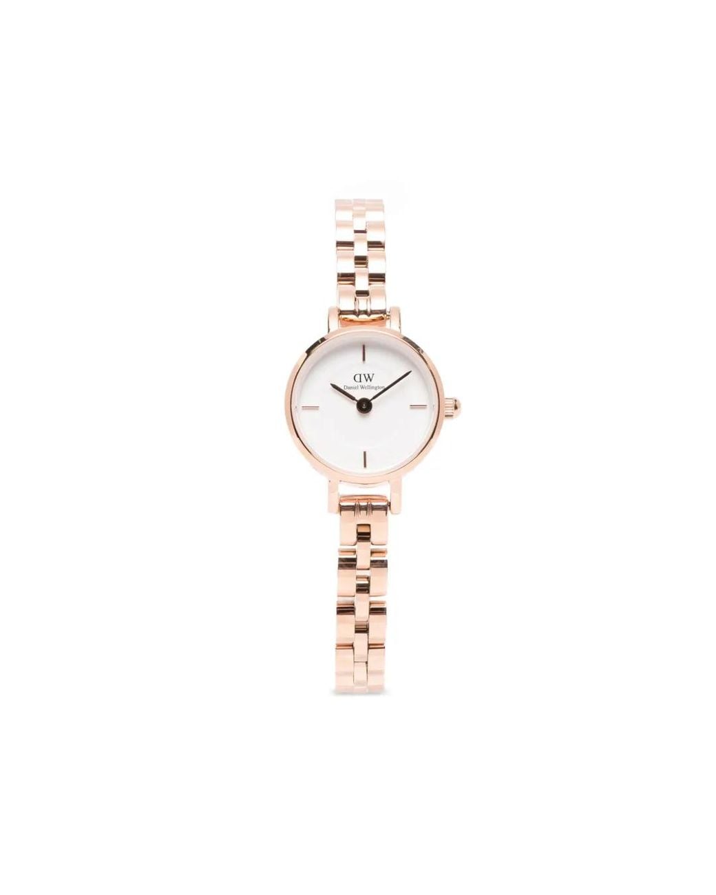 Daniel Wellington White Petite Mini Arch 3-Link Rose 19Mm