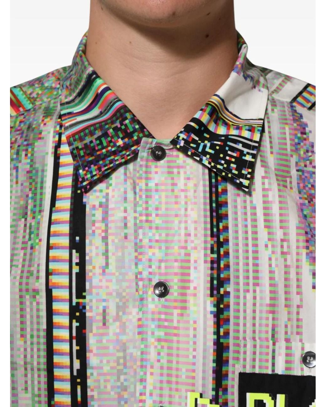 Dolce & Gabbana Black Graphic-Print Short-Sleeved Shirt for men