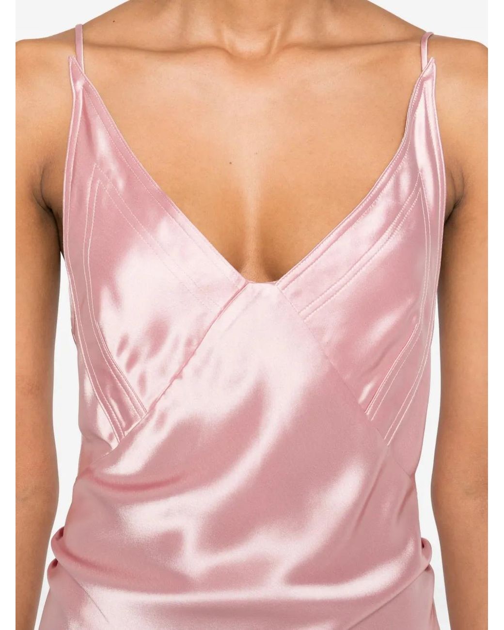 Nanushka Pink Slip Long Dress
