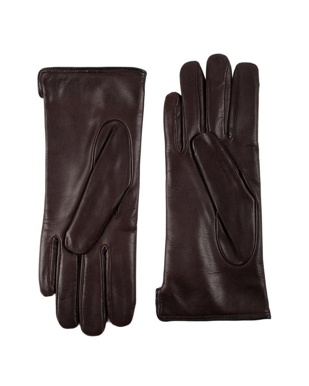 LIE STUDIO Brown Leather Gloves