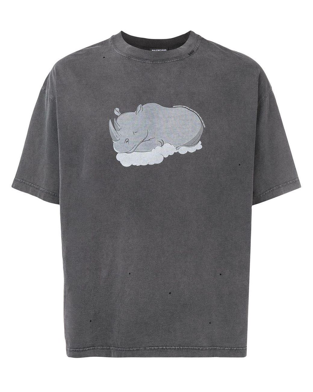Balenciaga Exclusive To Farfetch Rhino T shirt in Black for Men Lyst Canada