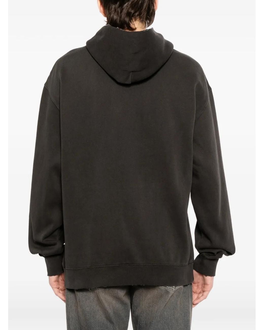 WARMAN Black Skeleton-Print Hoodie for men