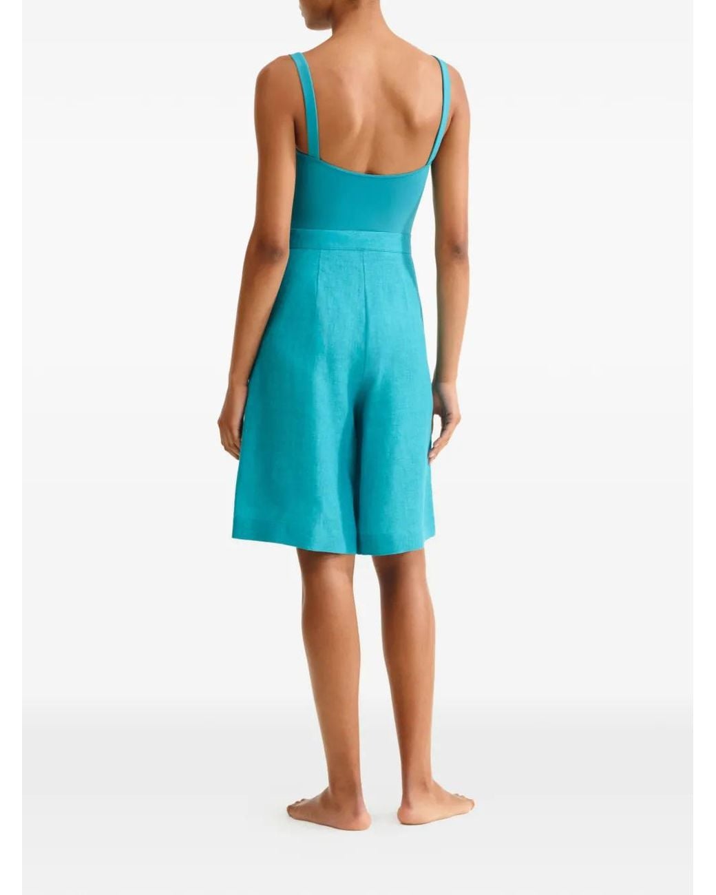 Eres Blue Pleated Bermuda Shorts