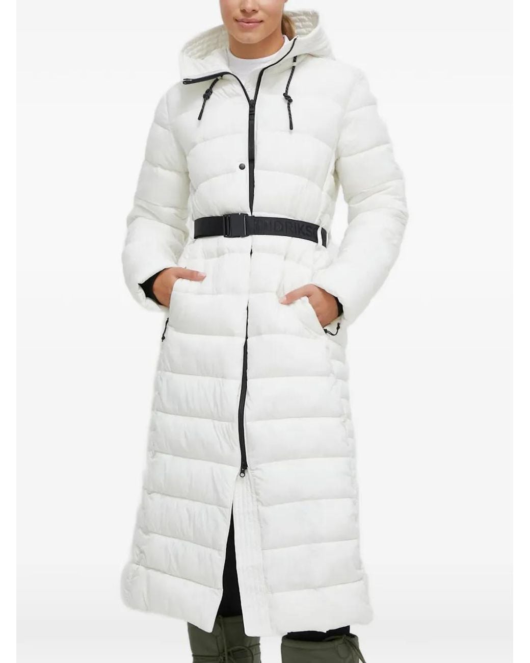 Didriksons White Belted Puffer Coat