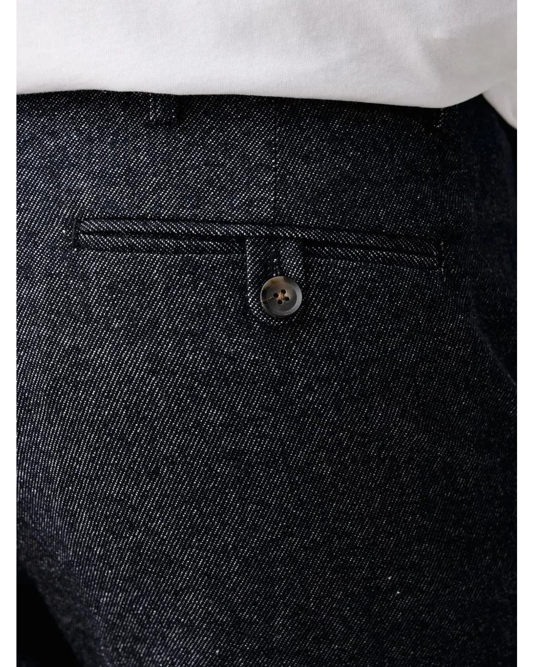 Paul Smith Black Flannel Pressed-Crease Trousers for men
