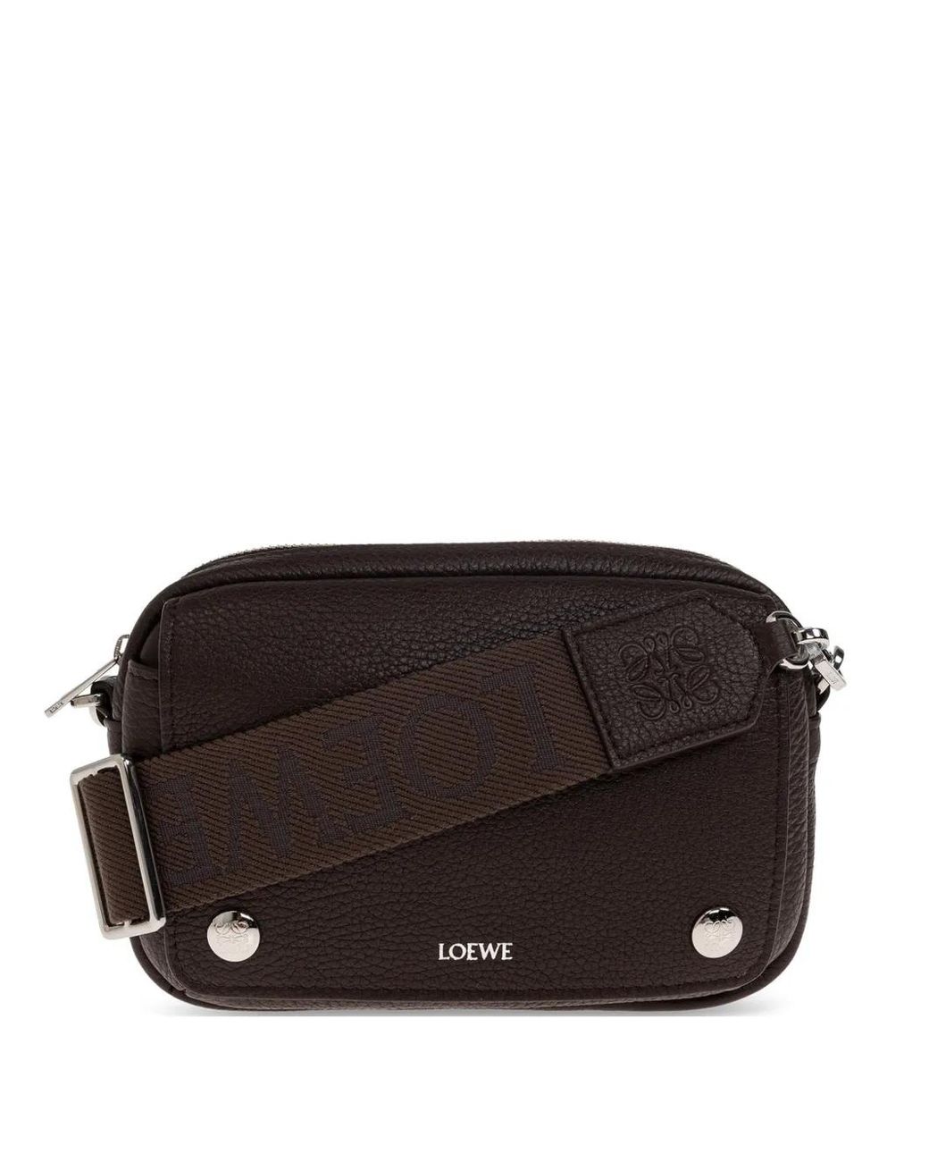 Loewe Black Small Pebble Messenger Bag for men