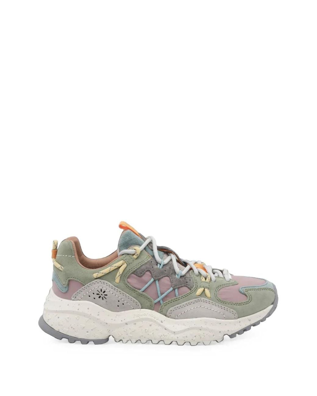 Flower Mountain White Yamabushi Suede-Panelled Sneakers