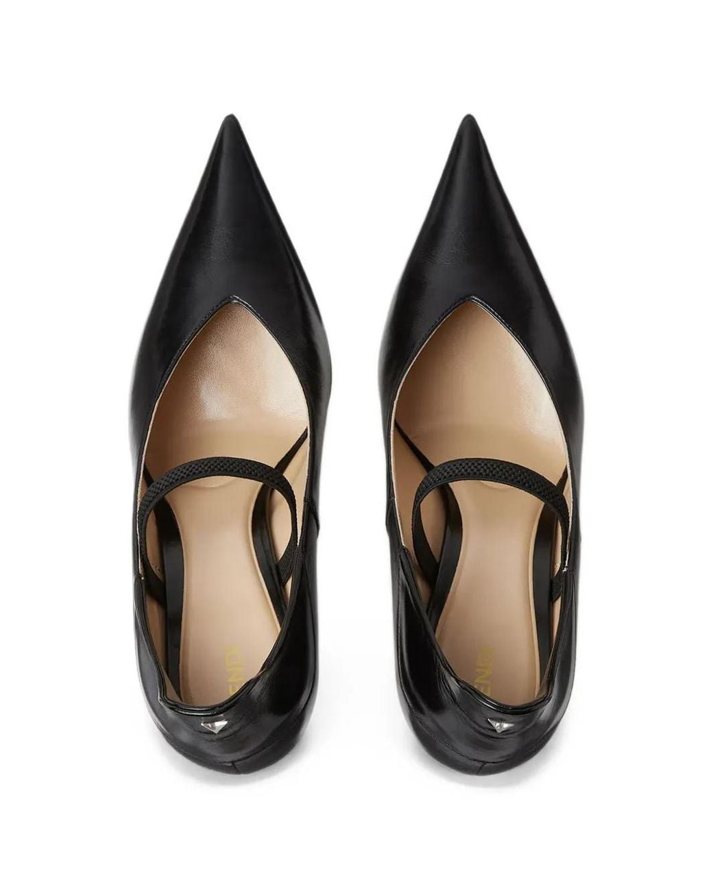 Fendi Black Cuneo Pointed-Toe Pumps