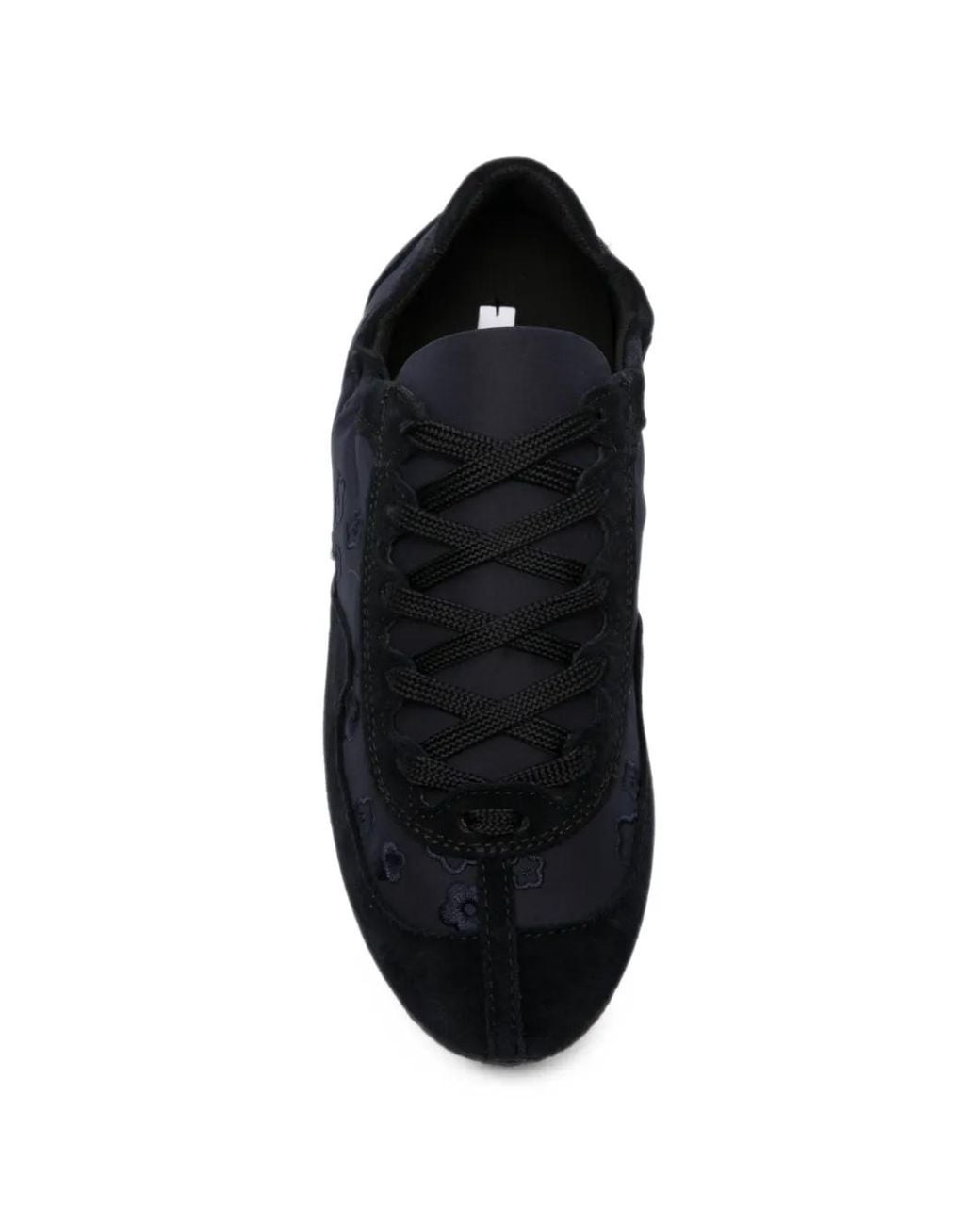 CECILIE BAHNSEN Black Blaise Floral-Embroidered Sneakers