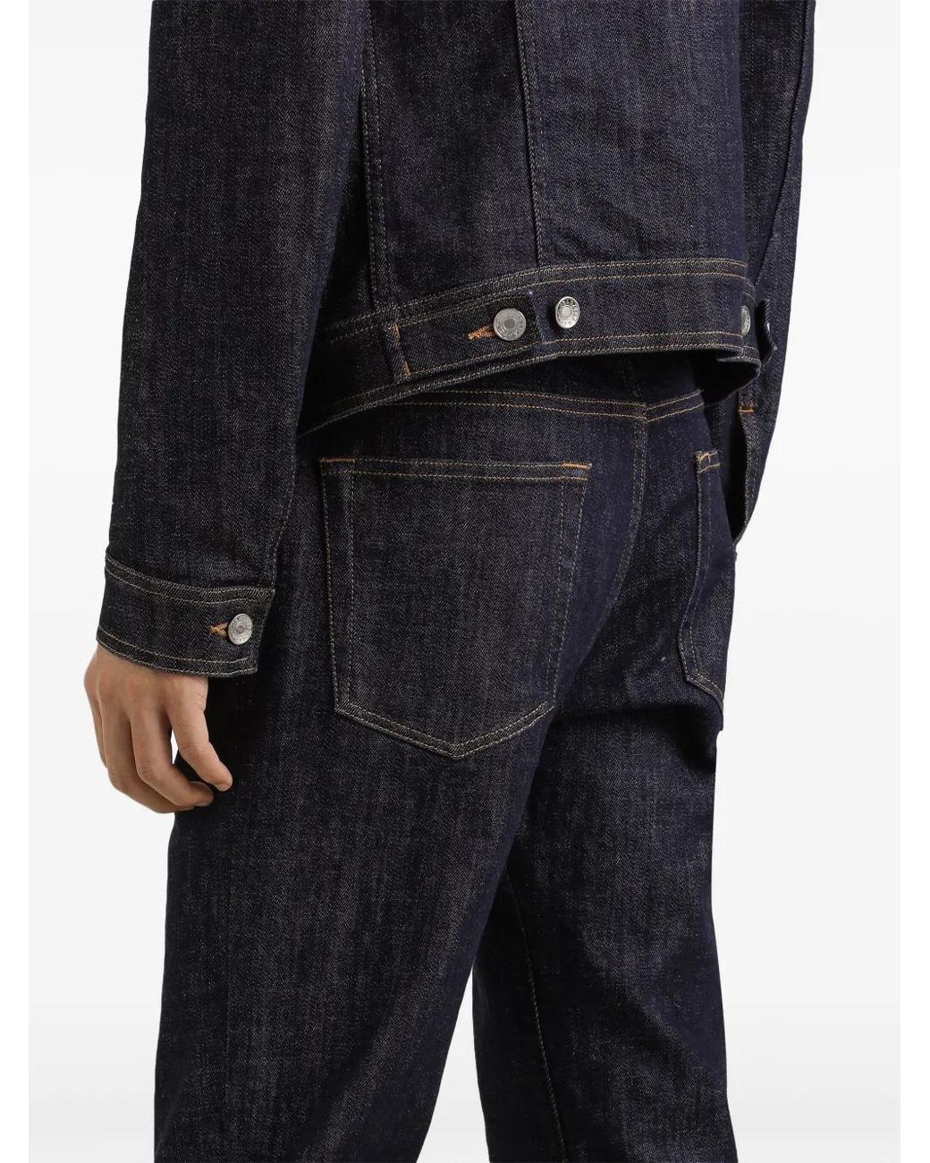 Dolce & Gabbana Blue Skinny Stretch Cotton Jeans for men