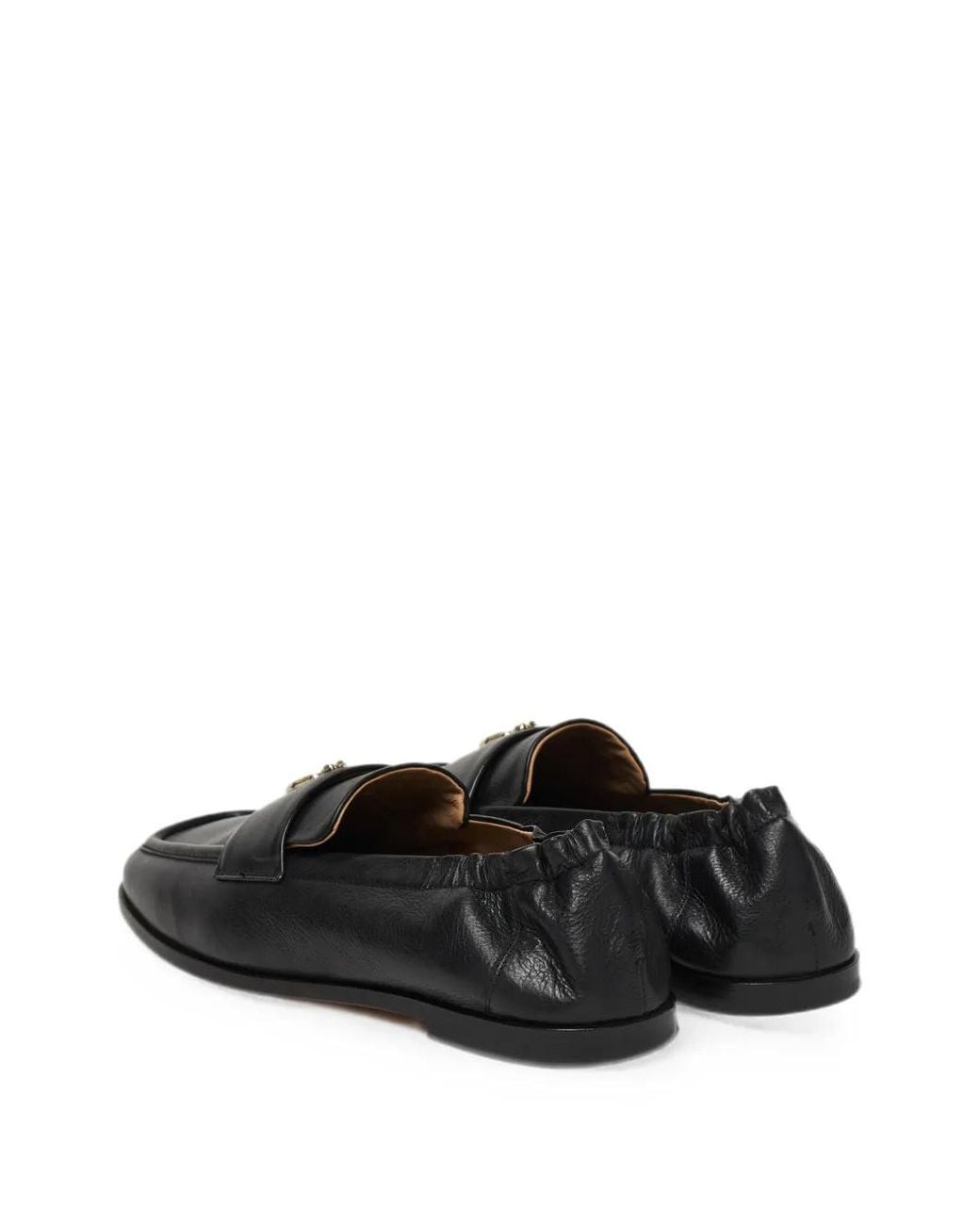 Patrizia Pepe Black Square-Toe Loafers