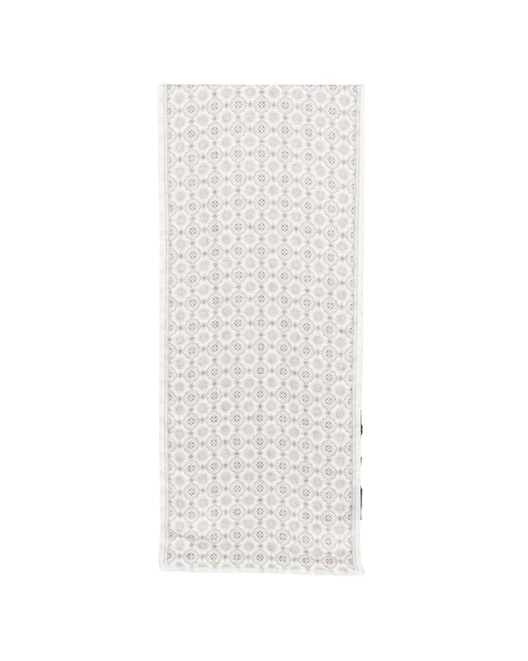 Dell'Oglio Creta Schal Mit Geometrischem Muster in White für Herren