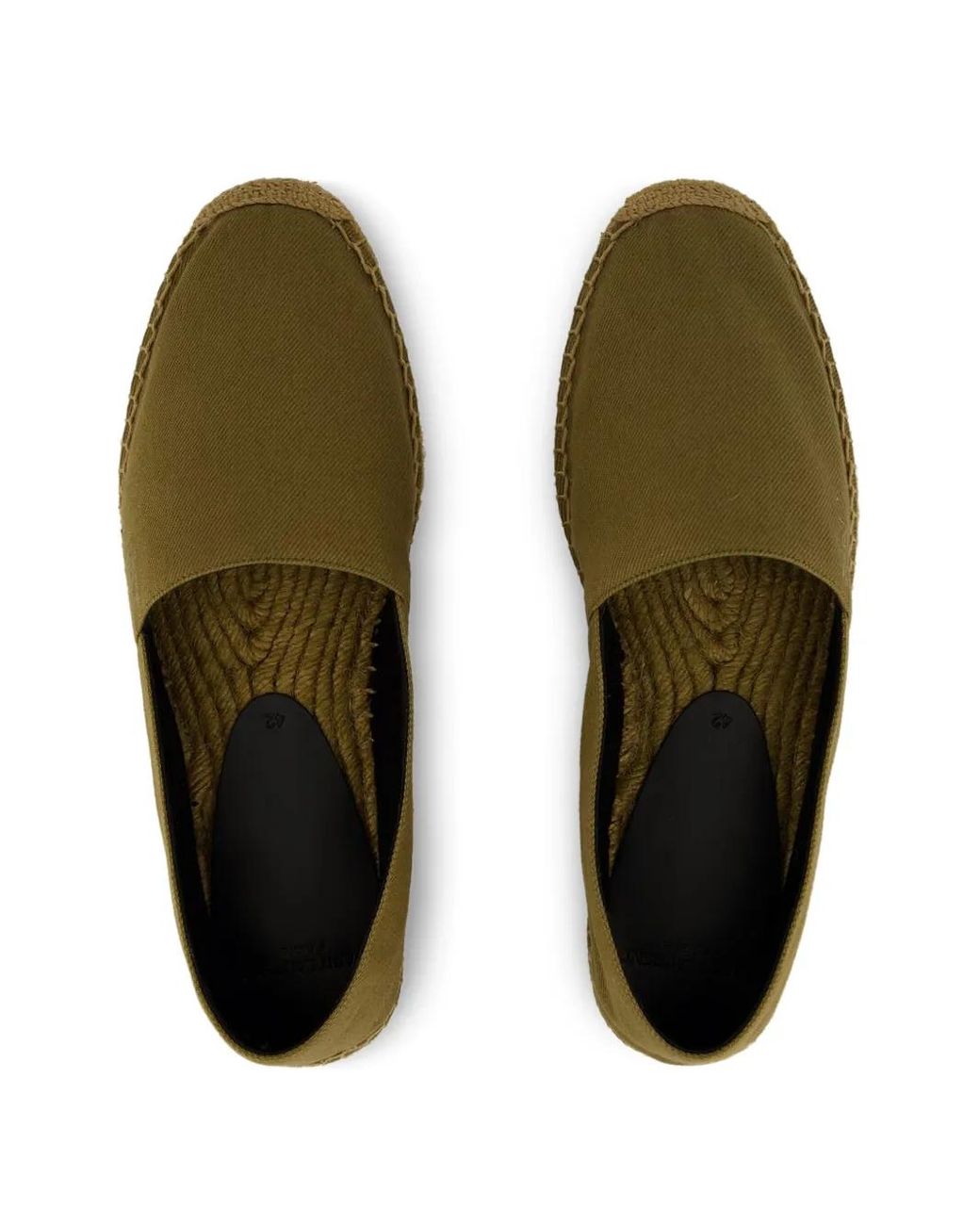 Saint Laurent Green Rubber-Sole Espadrilles for men