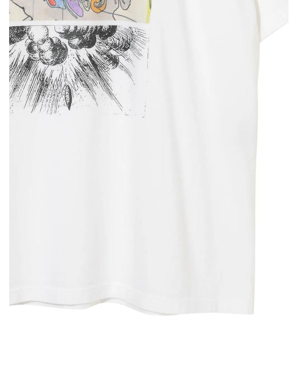 Undercover White Apple-Print T-Shirt for men