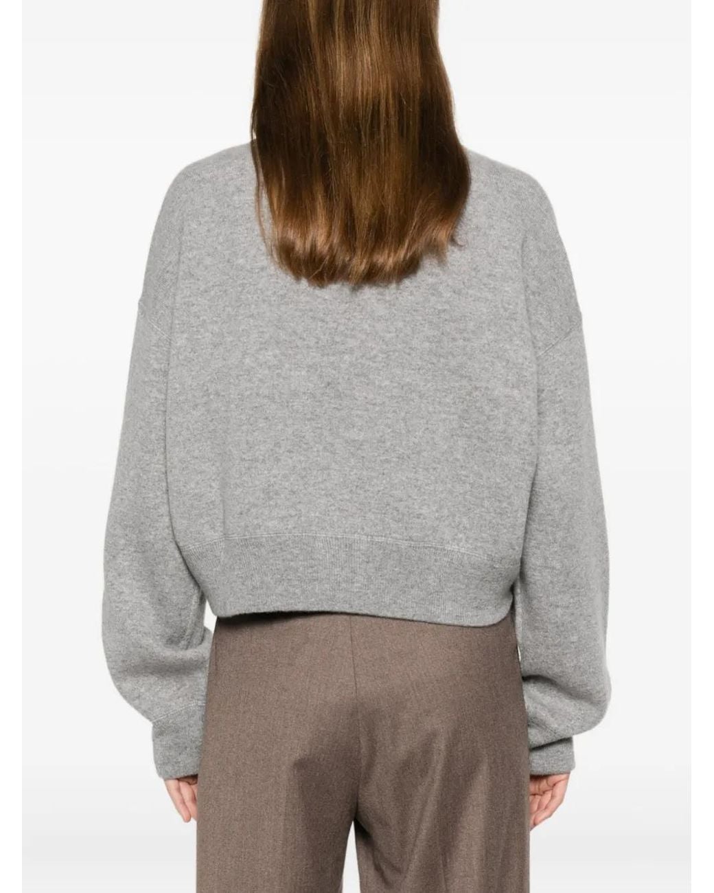 Soft Goat Gray Crew-Neck Knitwear