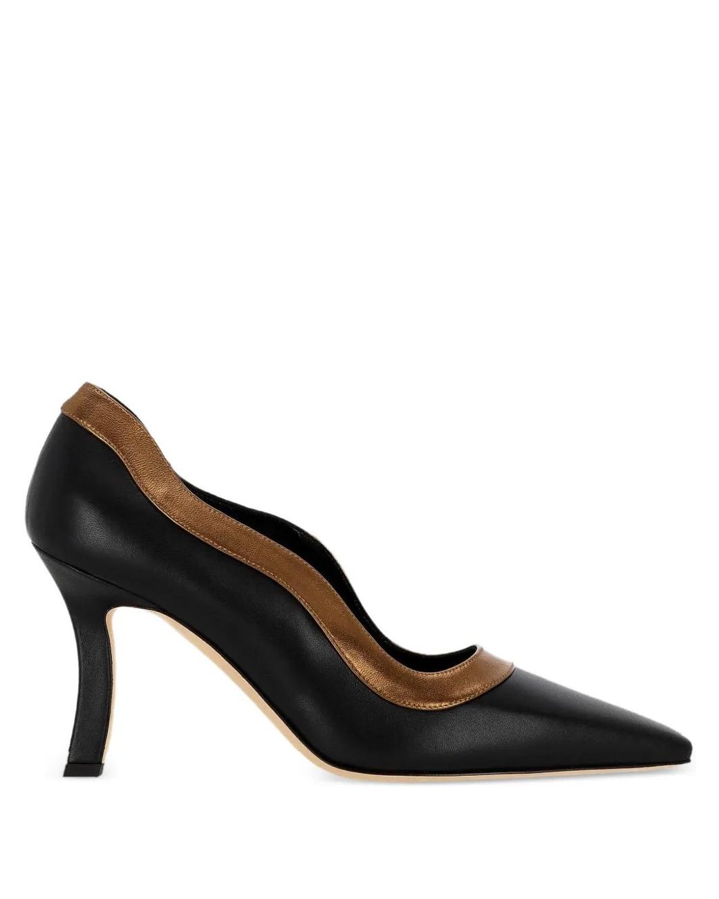 Manolo Blahnik Black Trimmed Pumps