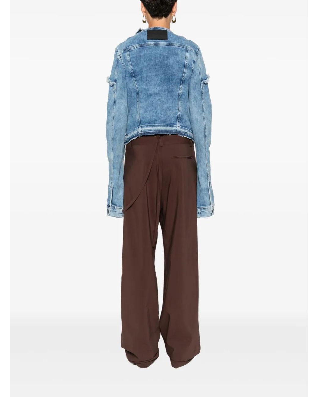OTTOLINGER Blue Frayed Denim Jacket