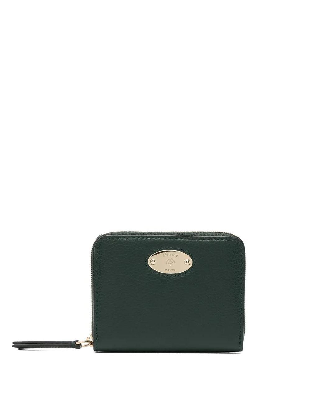Mulberry Green Small Logo-Plaque Zipped Purse