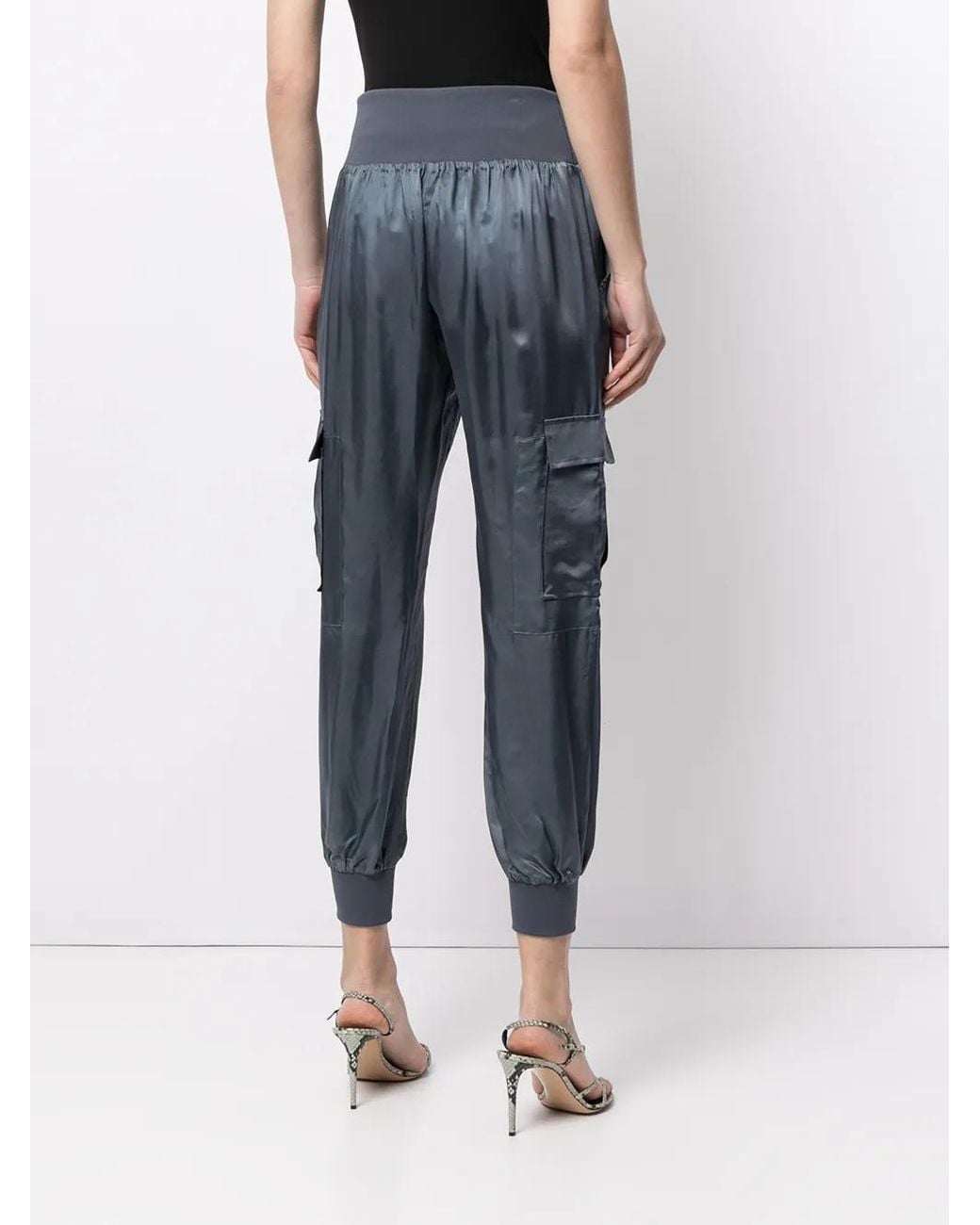 Cinq À Sept Blue Tapered Cargo Cotton Trousers