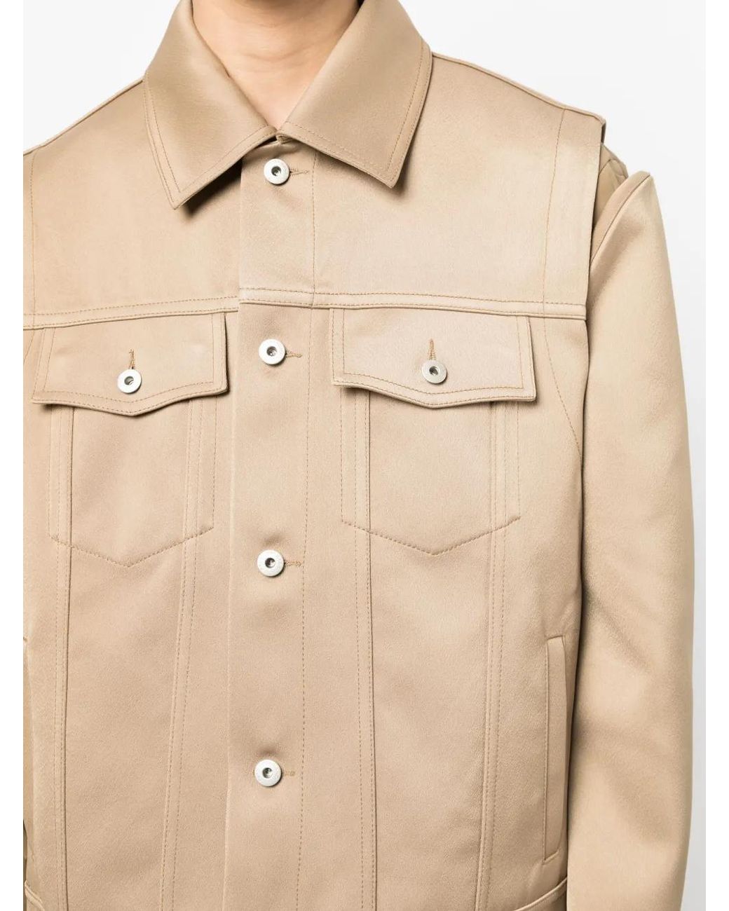 Feng Chen Wang Jack Met Logopatch in het Natural voor heren