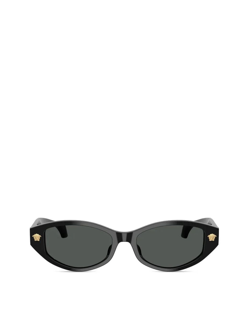 Versace Black Medusa Geometric Sunglasses