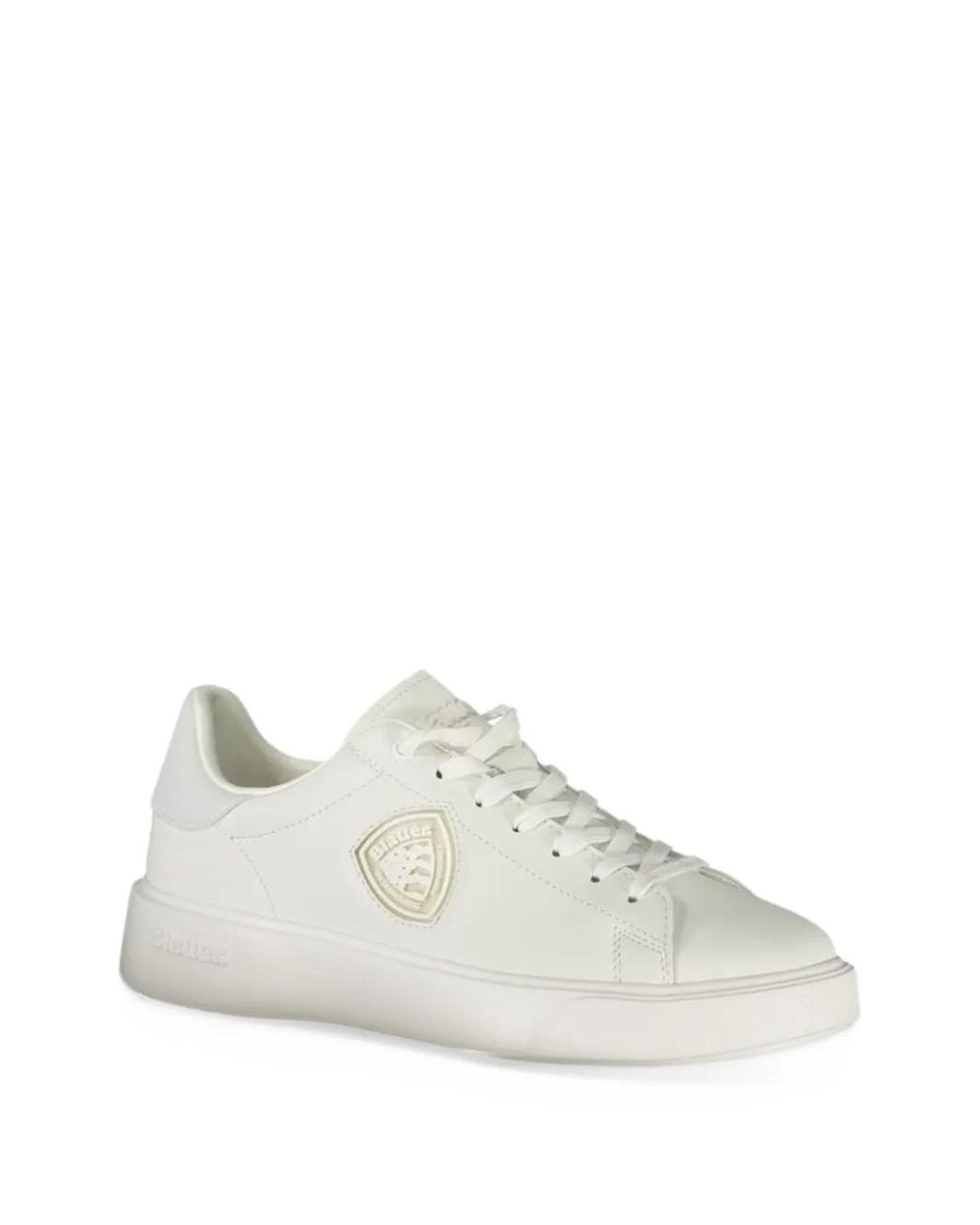 Blauer White Logo-Patch Sneakers for men