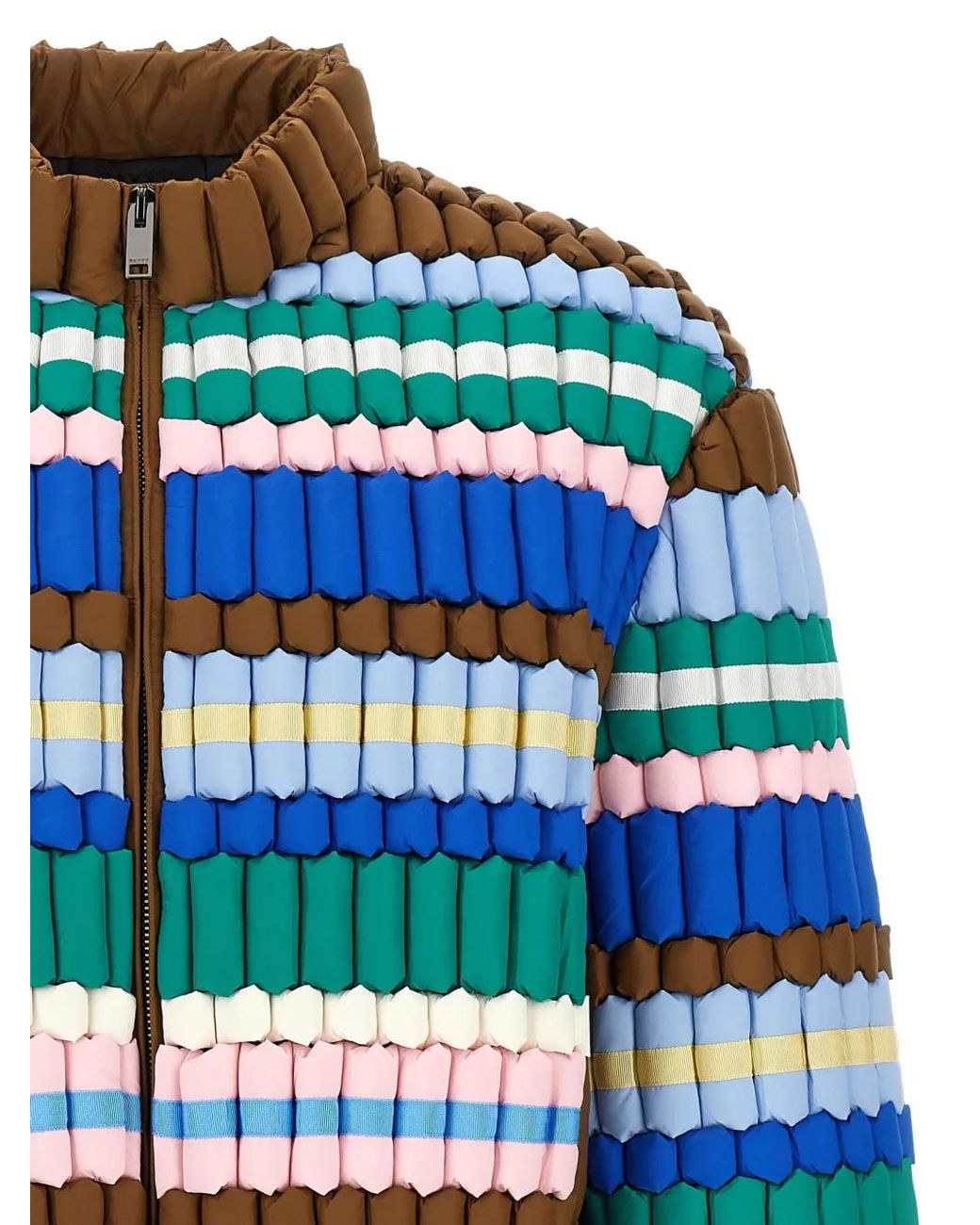 RAXXY Blue 3D Padded Striped Jacket