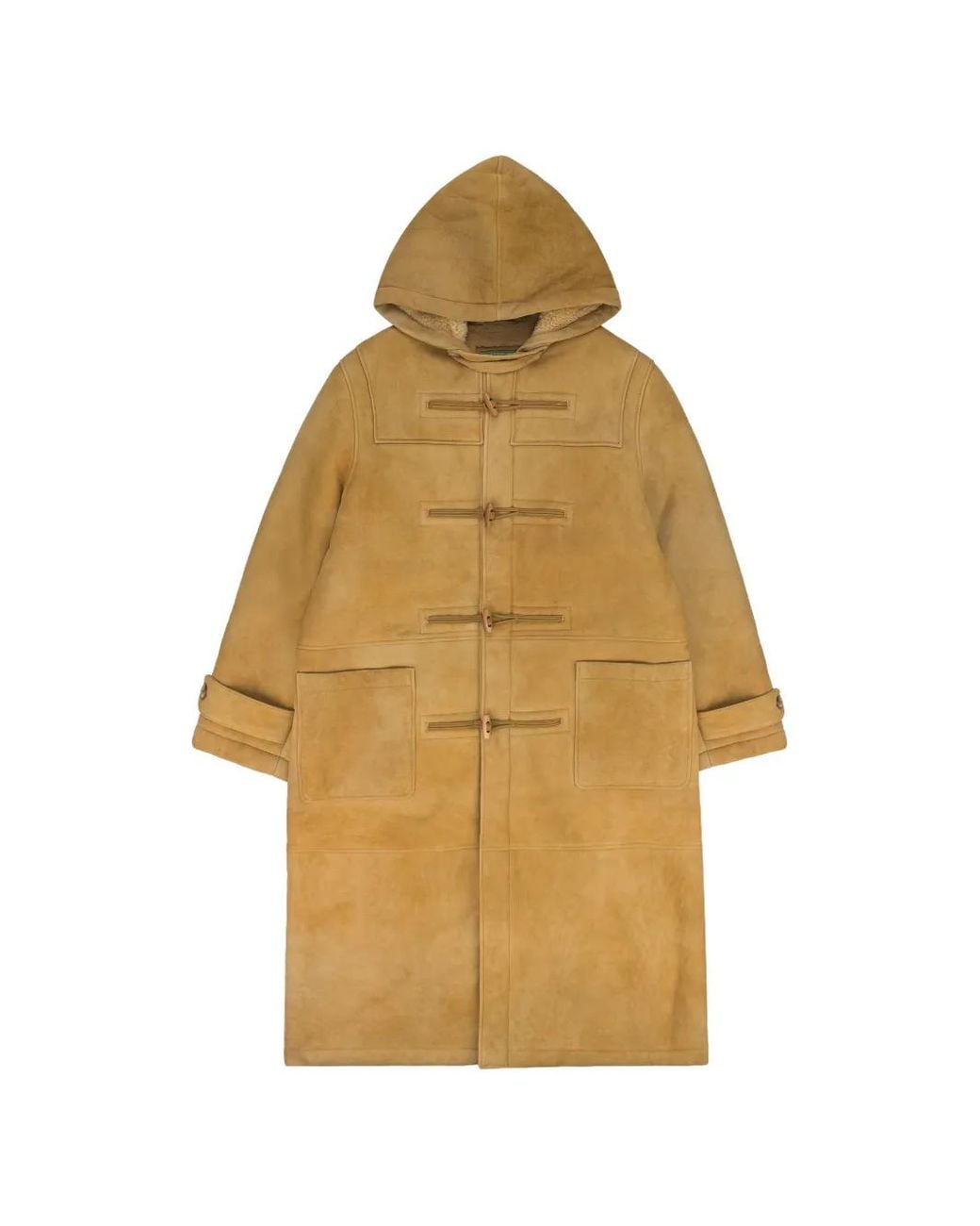 DENIM TEARS Natural Derry Shearling Duffle Coat for men