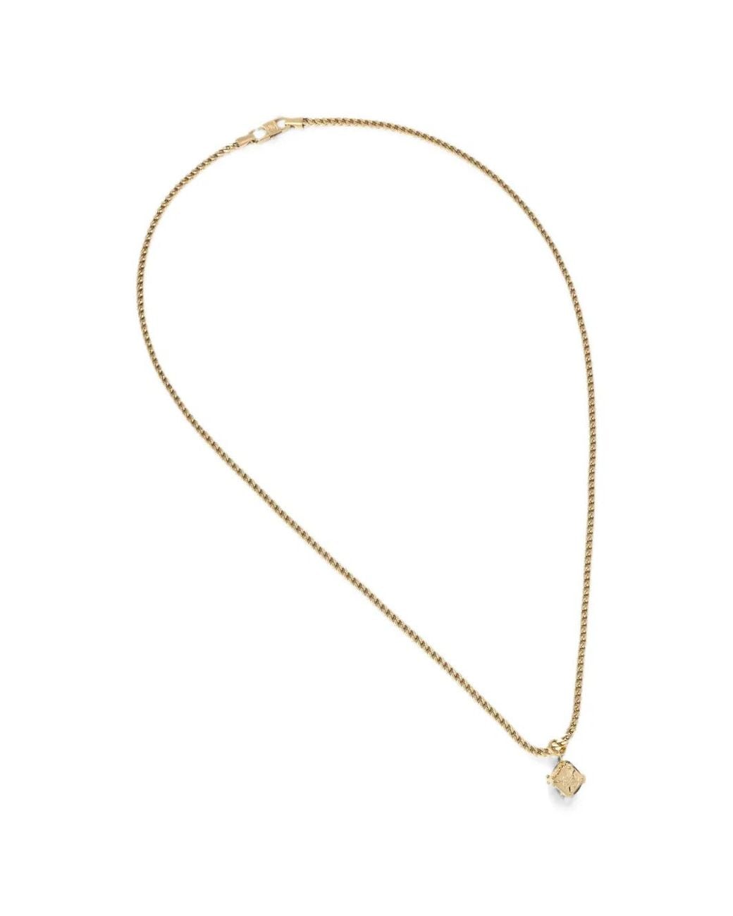 Guess White Logo-Pendant Necklaces for men