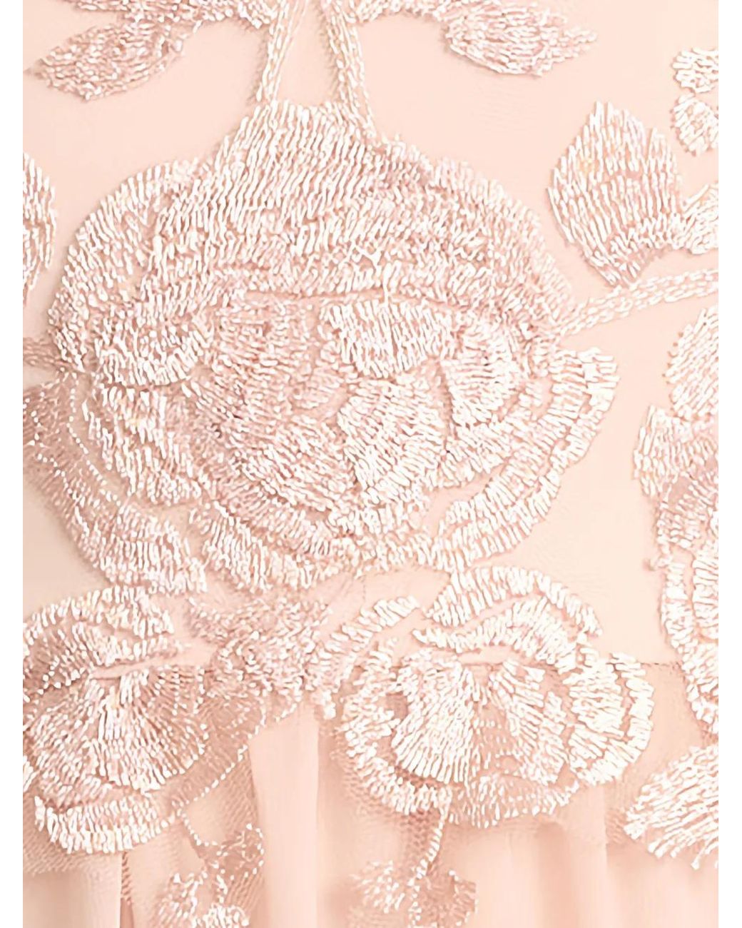 Tadashi Shoji Pink Floral Long-Sleeved Dress