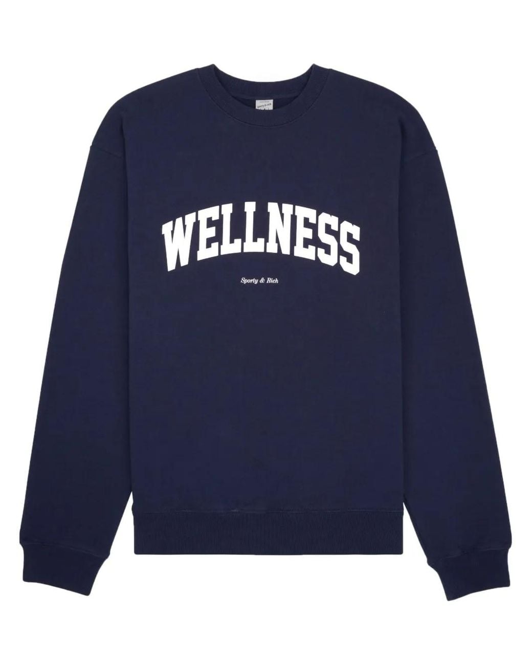 Sporty & Rich Blue Logo-Print Cotton Sweatshirt