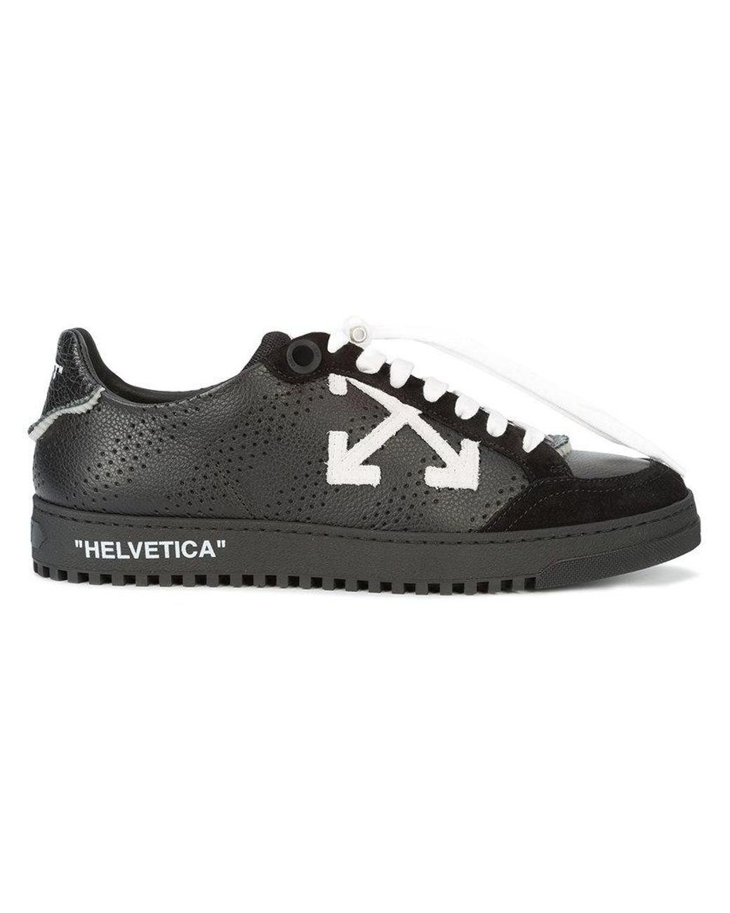 Off-White c/o Virgil Abloh Helvetica Sneakers in Black for Men | Lyst