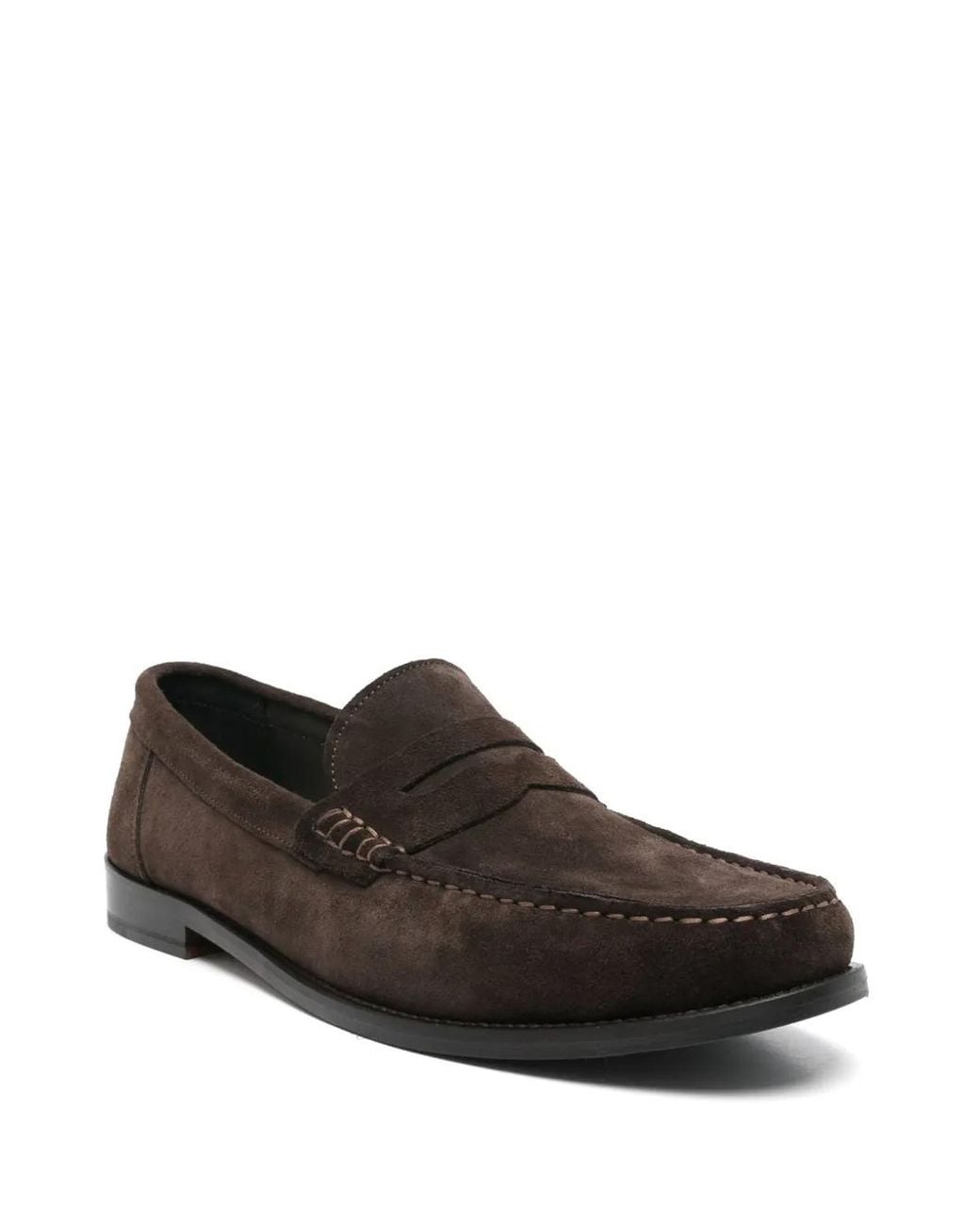 Corneliani Black Suede Loafers for men