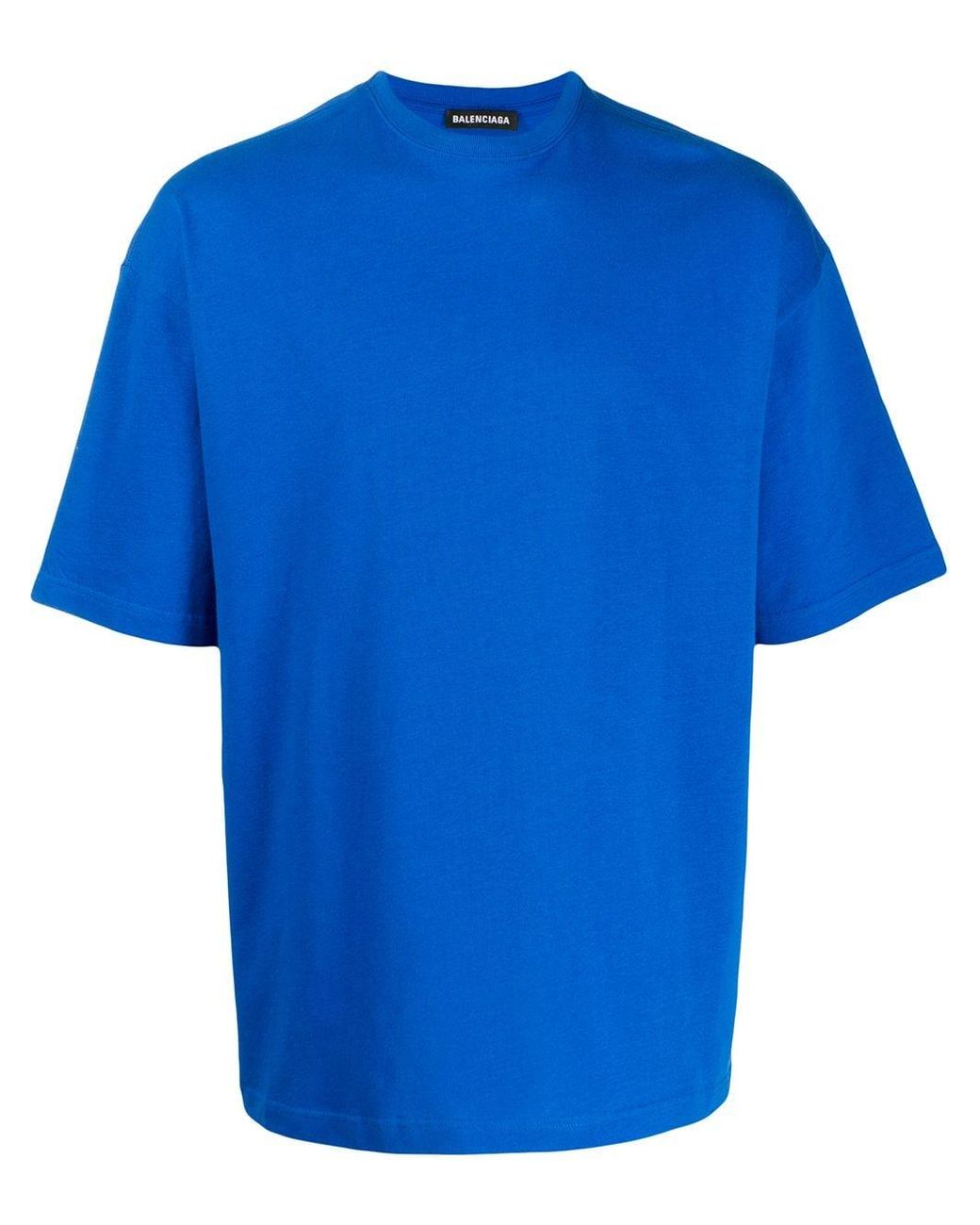 Balenciaga Cotton Maxi Logo T Shirt In Blue For Men Lyst