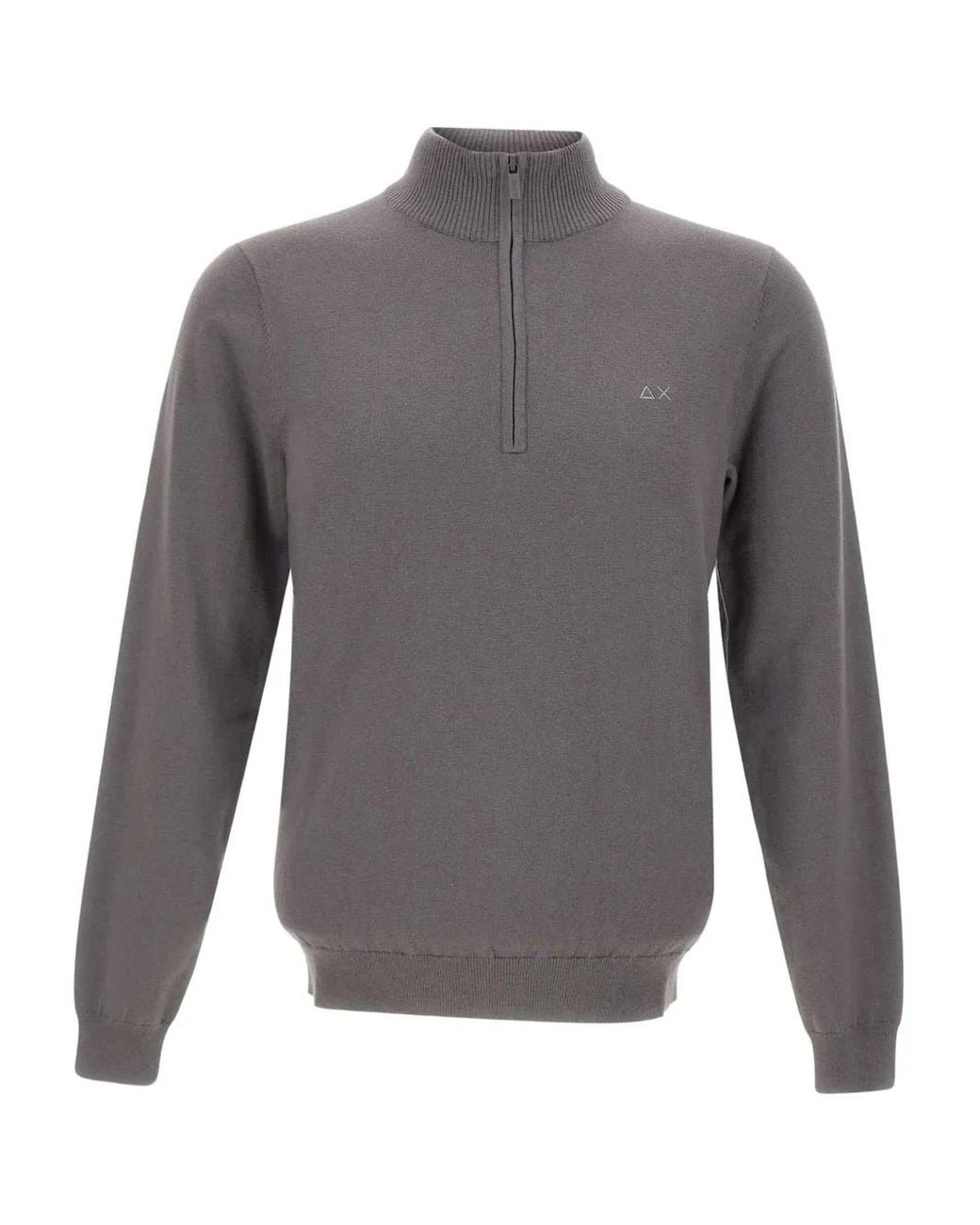Pull Côtelé À Col Zippé Sun 68 pour homme en coloris Gray