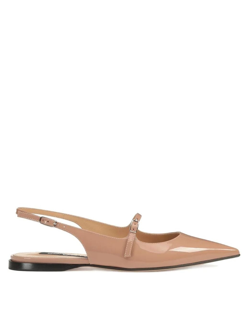Sergio Rossi Natural Pointed-Toe Slingback Pumps