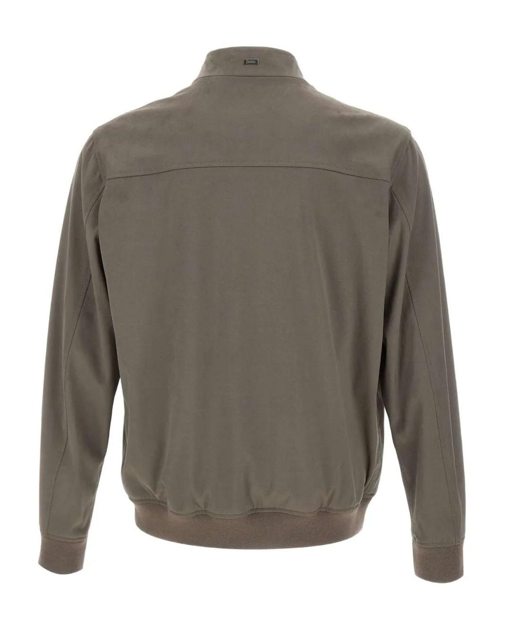 Herno Gray Zip-Fastening Bomber Jacket for men
