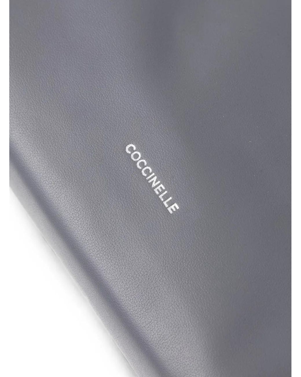 Coccinelle Gray Buckled Leather Tote Bag