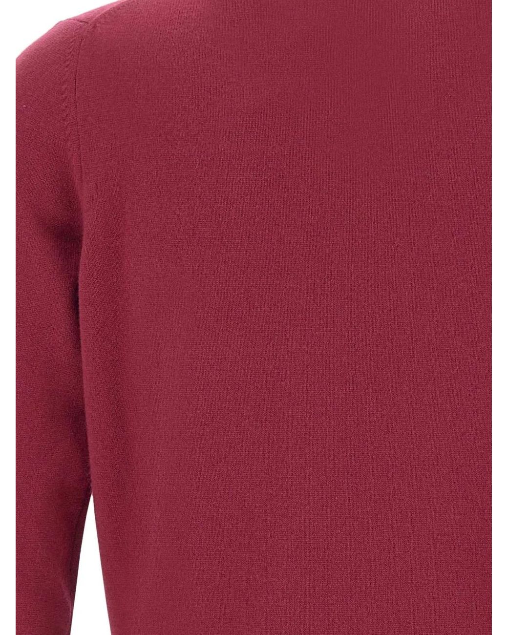 Kangra Red Ribbed Crew-Neck Sweater for men