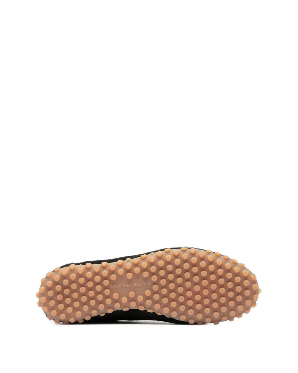 Officine Creative Black Repertoire Calf Suede Sneakers for men