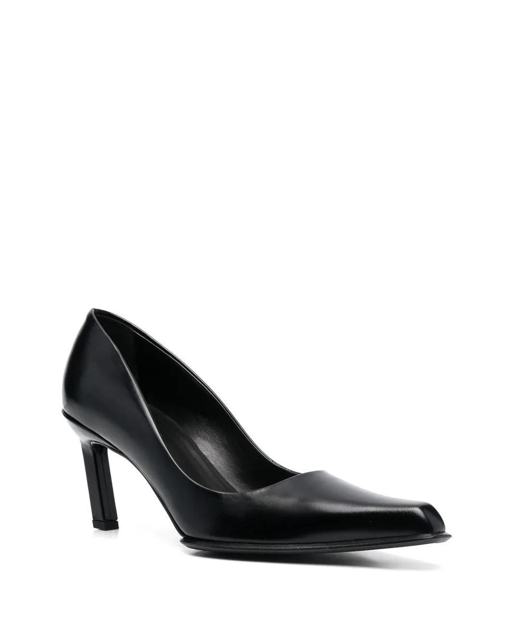 Raf Simons Black Lea High-Heel Pumps