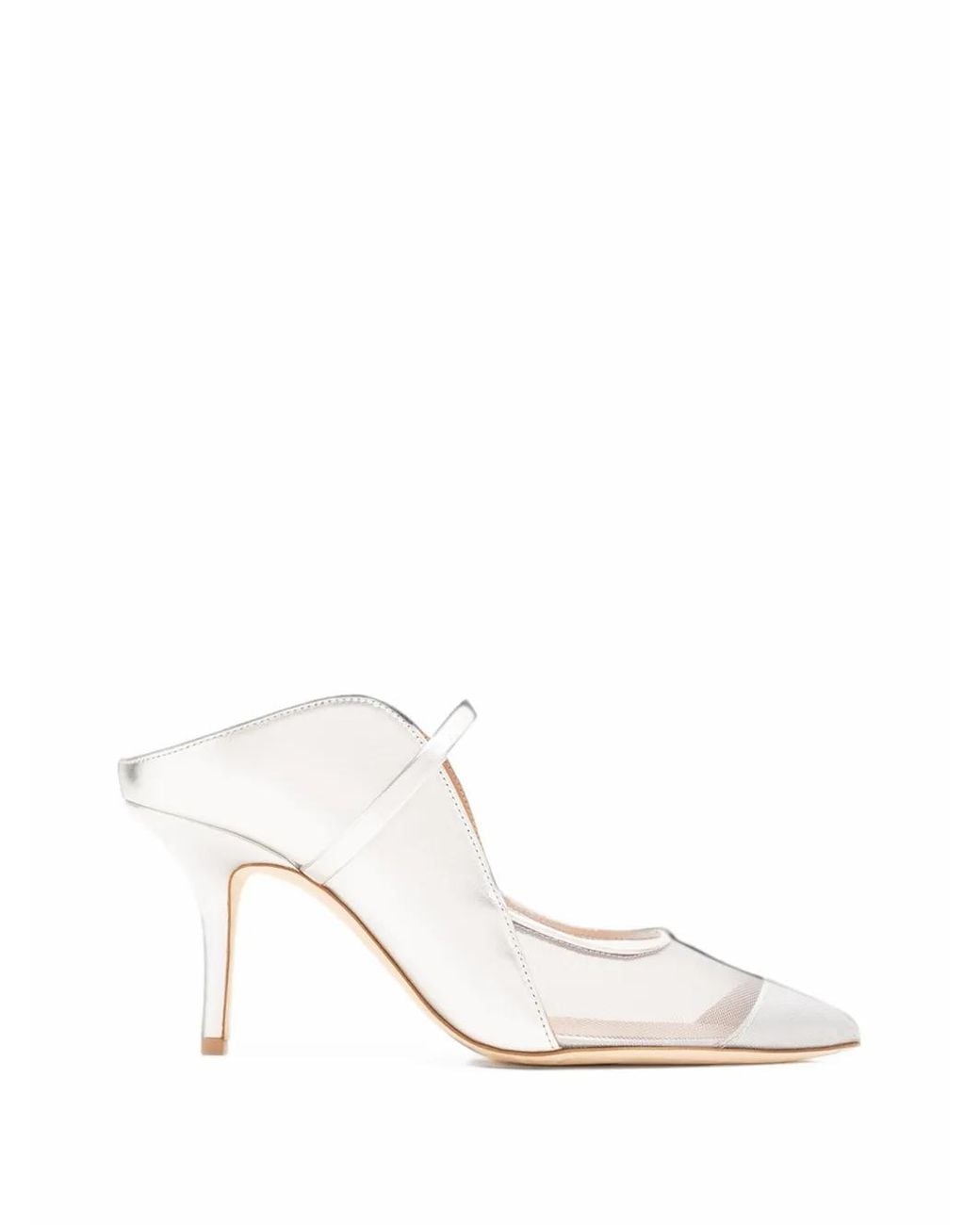 Malone Souliers White Maureen Arc Mesh Mules