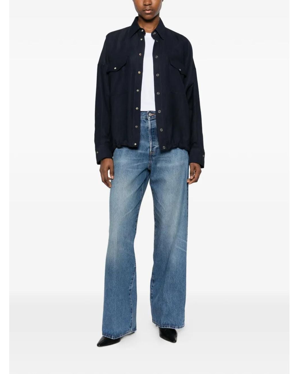FRAME The Collegiate Jeans in Blue | Lyst